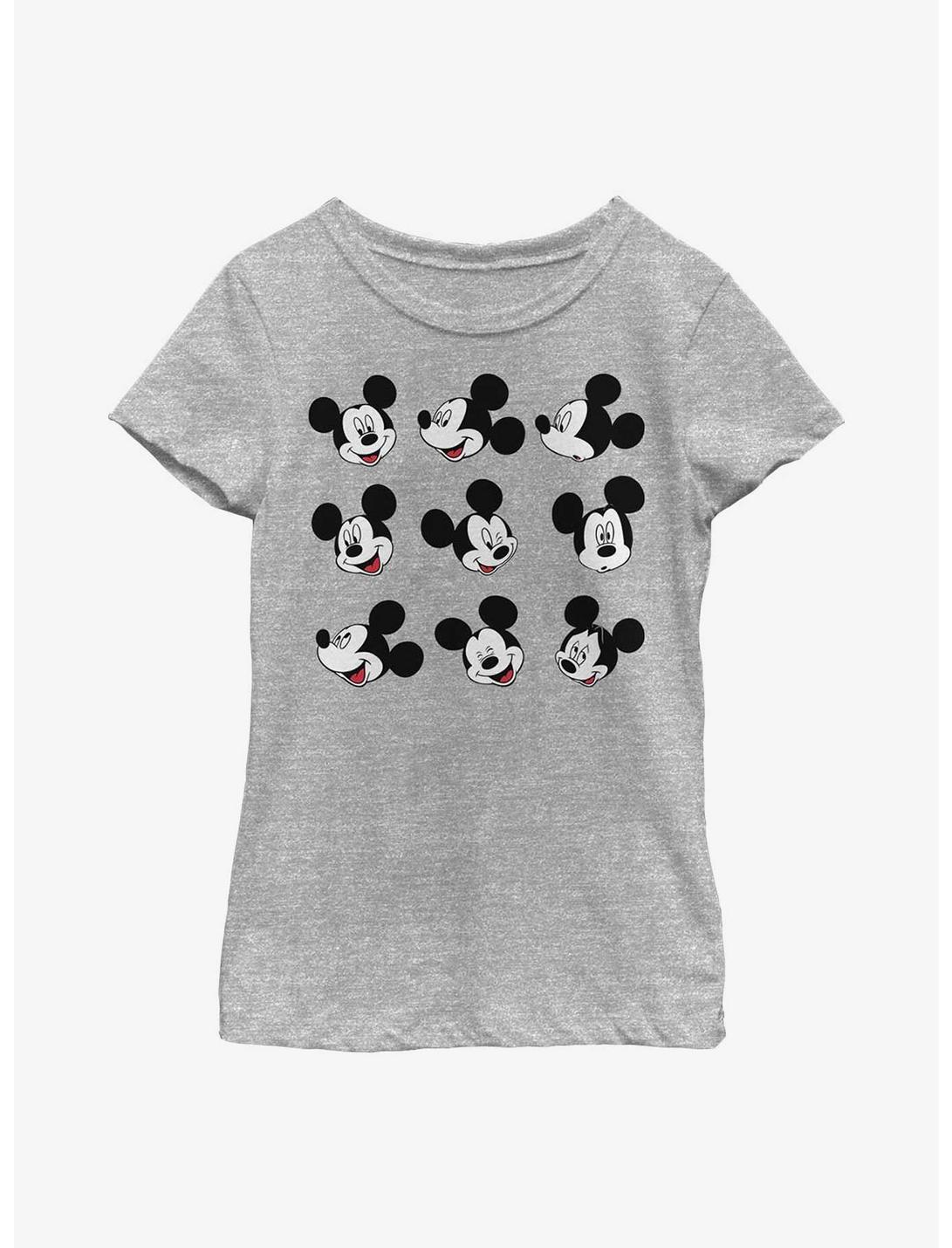 Disney Mickey Mouse Expression Box Up Youth Girls T-Shirt, ATH HTR, hi-res