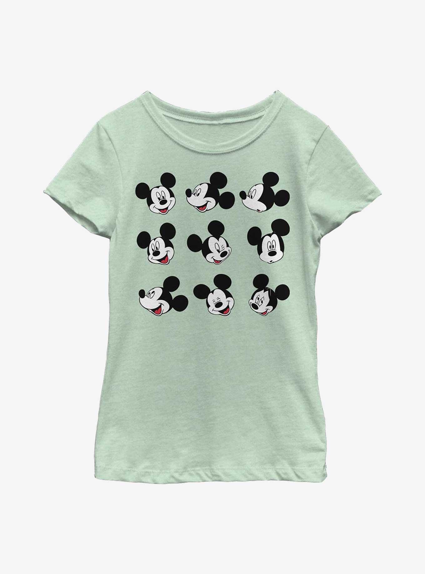 Disney Mickey Mouse Expression Box Up Youth Girls T-Shirt, MINT, hi-res