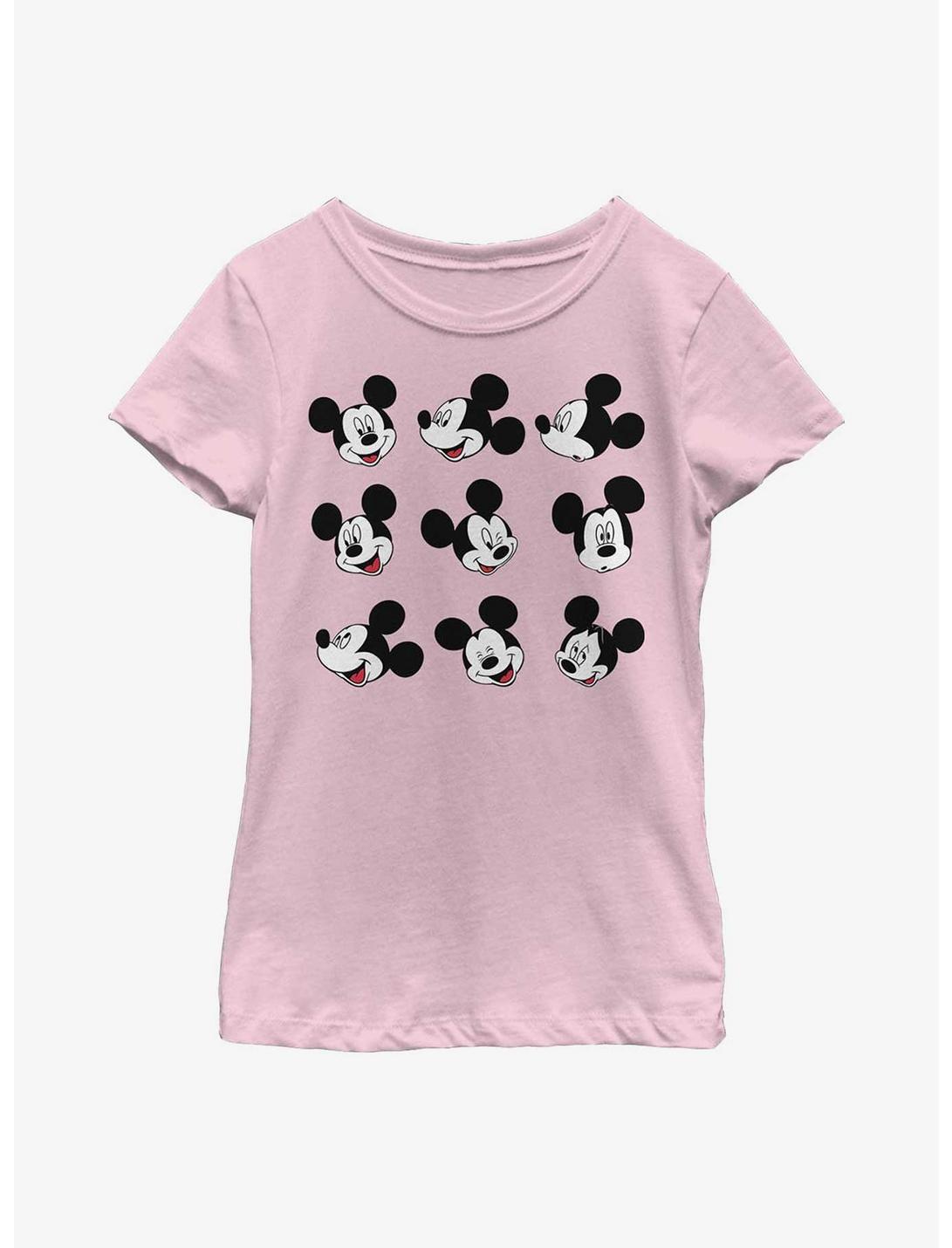 Disney Mickey Mouse Expression Box Up Youth Girls T-Shirt, PINK, hi-res