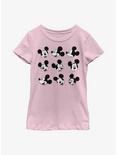 Disney Mickey Mouse Expression Box Up Youth Girls T-Shirt, PINK, hi-res