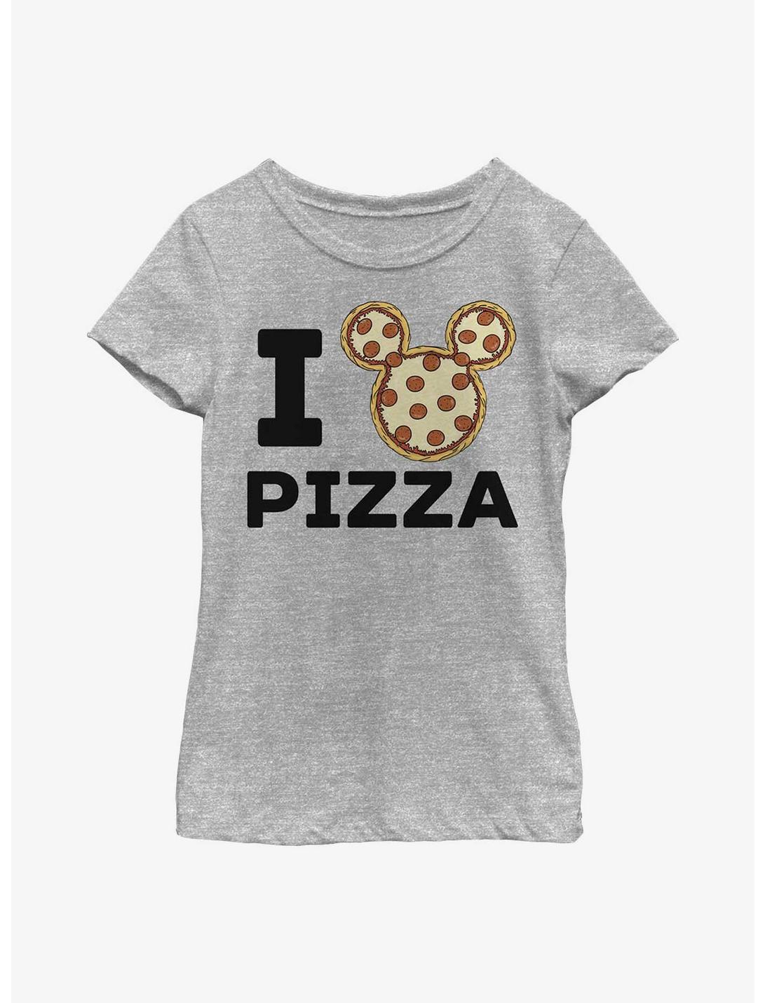 Disney Mickey Mouse Mickey Pizza Youth Girls T-Shirt, ATH HTR, hi-res
