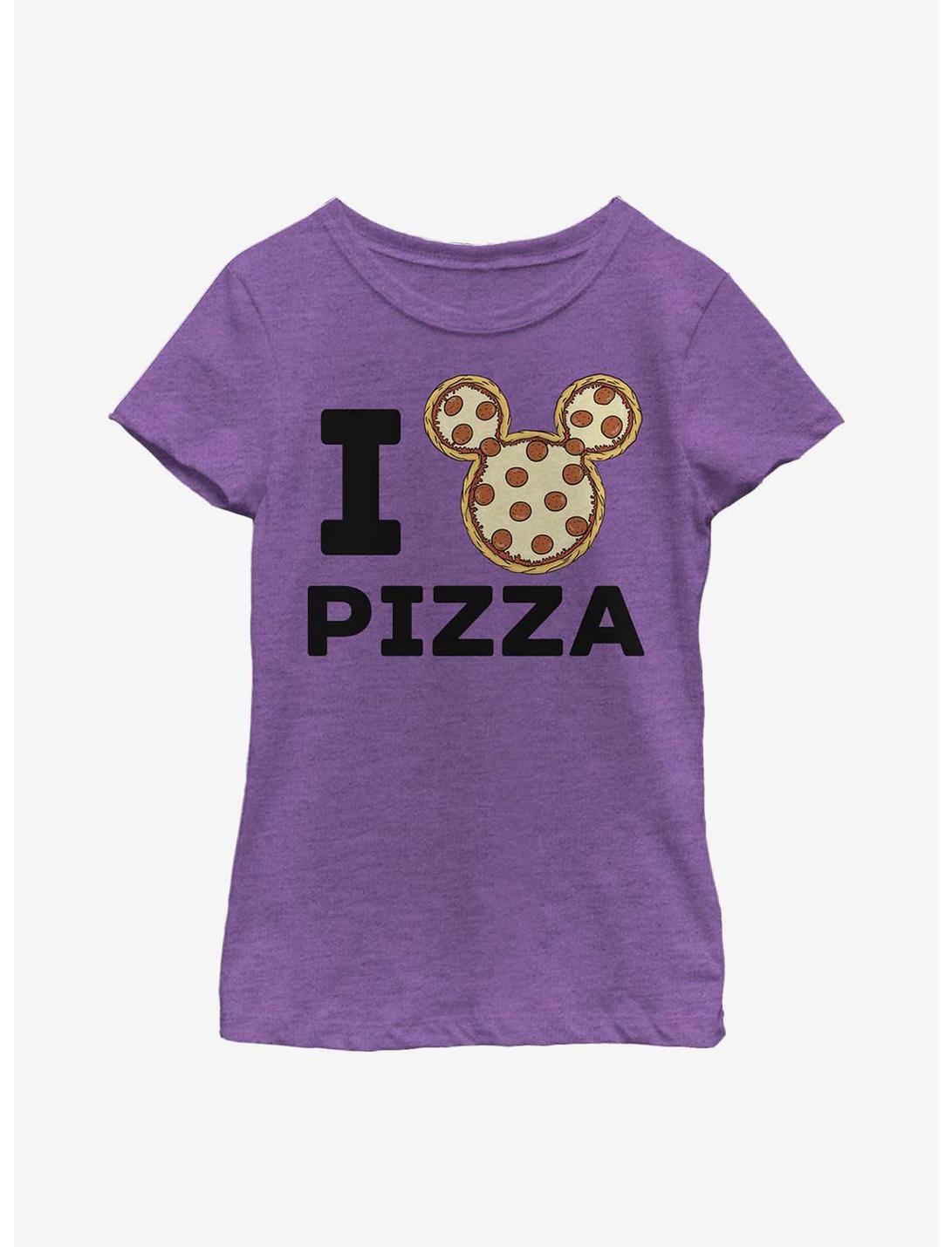 Disney Mickey Mouse Mickey Pizza Youth Girls T-Shirt, PURPLE BERRY, hi-res