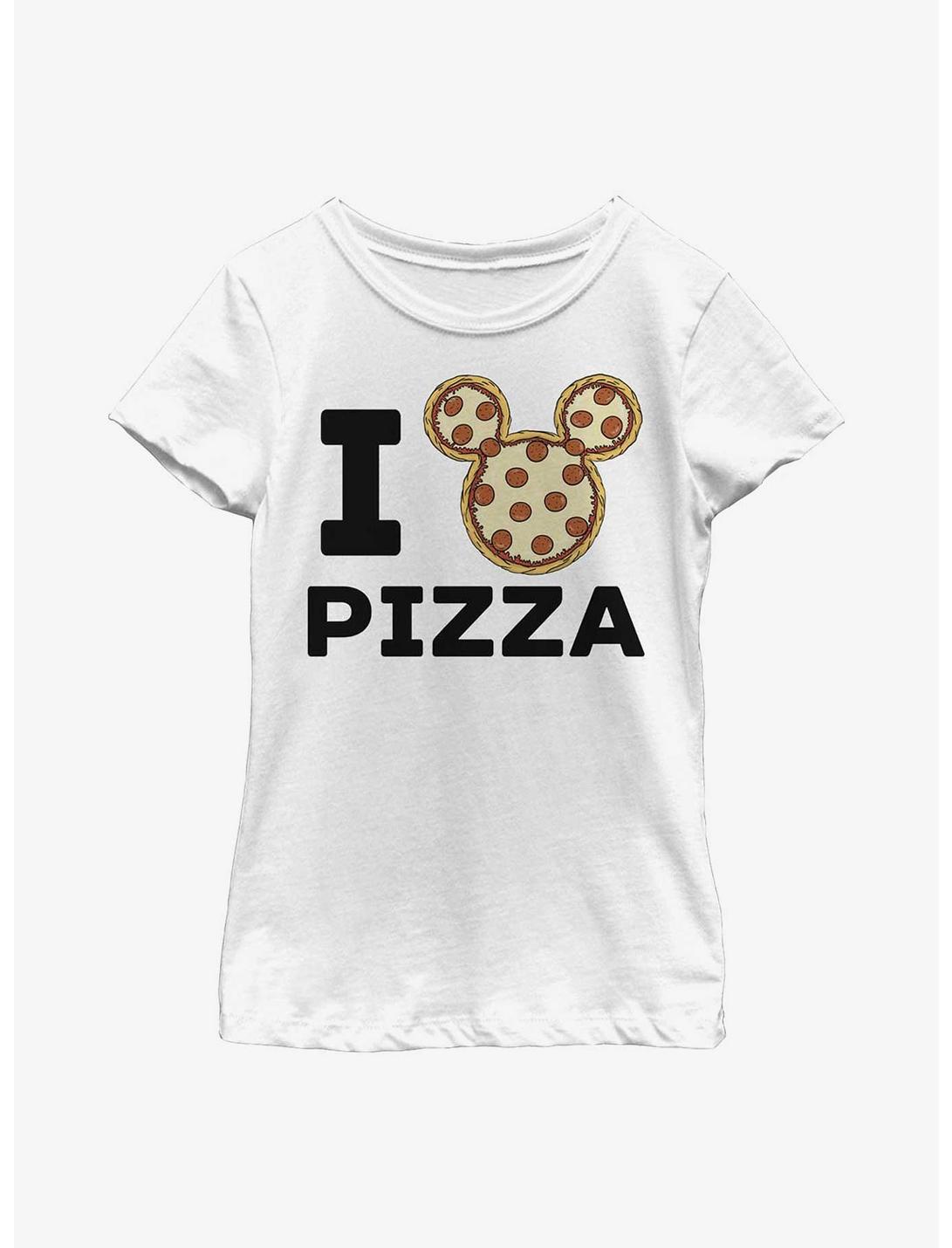 Disney Mickey Mouse Mickey Pizza Youth Girls T-Shirt, WHITE, hi-res