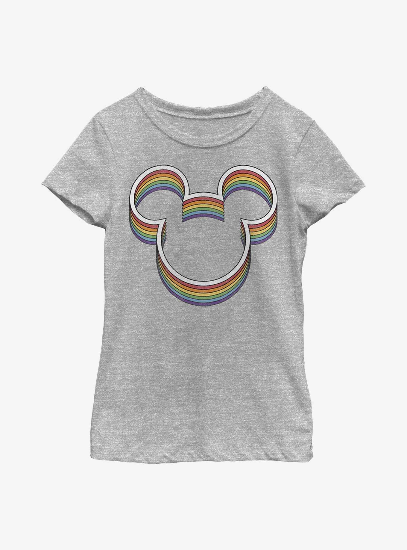 Disney Mickey Mouse Rainbow Ears Youth Girls T-Shirt, , hi-res