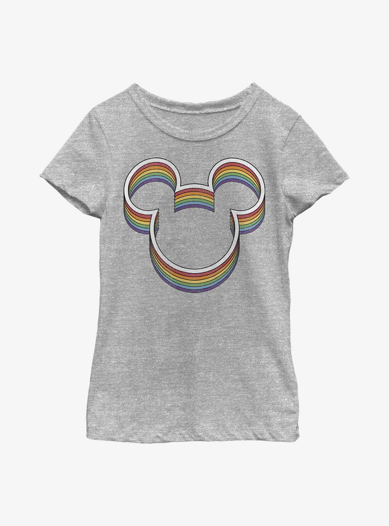 Disney Mickey Mouse Rainbow Ears Youth Girls T-Shirt, , hi-res