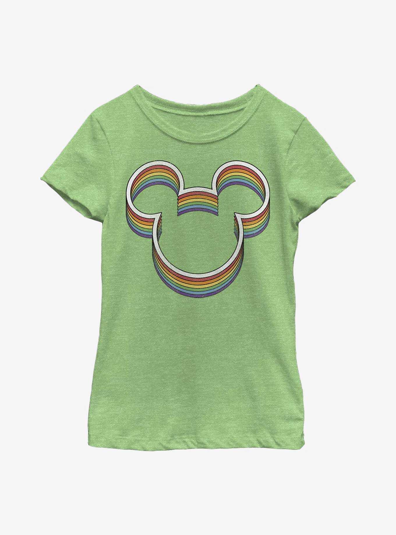 Disney Mickey Mouse Rainbow Ears Youth Girls T-Shirt, , hi-res
