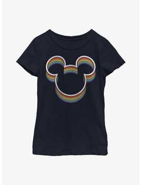 Disney Mickey Mouse Rainbow Ears Youth Girls T-Shirt, , hi-res