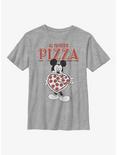 Disney Mickey Mouse Mickey All You Need Is Pizza Youth T-Shirt, ATH HTR, hi-res