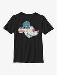 Disney Mickey Mouse Mickey Americana Flag Fill Youth T-Shirt, BLACK, hi-res