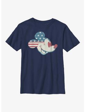 Disney Mickey Mouse Mickey Americana Flag Fill Youth T-Shirt, NAVY, hi-res