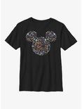 Disney Mickey Mouse Floral Ears Youth T-Shirt, BLACK, hi-res