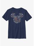 Disney Mickey Mouse Floral Ears Youth T-Shirt, NAVY, hi-res