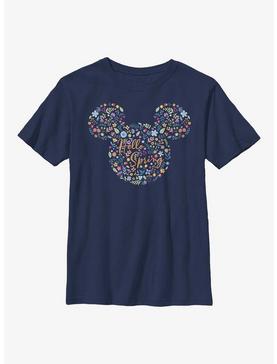 Disney Mickey Mouse Floral Ears Youth T-Shirt, NAVY, hi-res