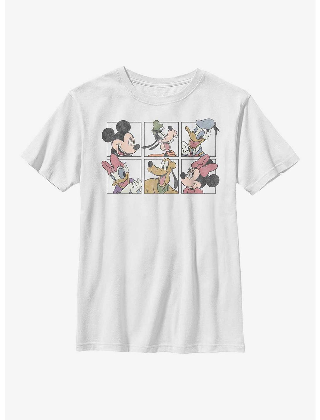 Disney Mickey Mouse Mickey And Friends Grid Youth T-Shirt, WHITE, hi-res