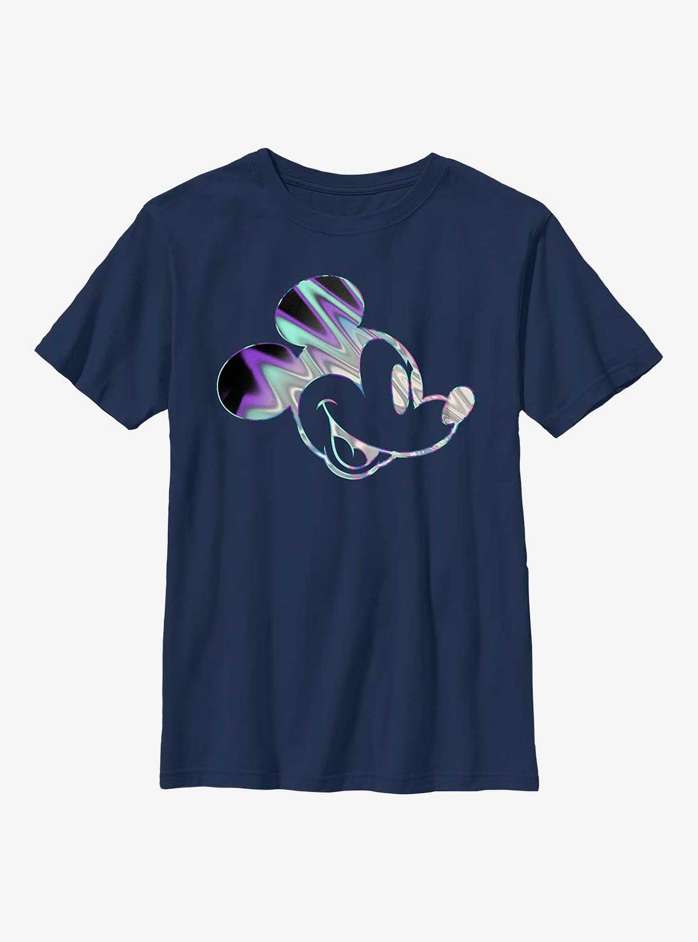 Disney Mickey Mouse Neon Slick Mick Youth T-Shirt, NAVY, hi-res