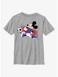 Disney Mickey Mouse Usa Kick Youth T-Shirt, ATH HTR, hi-res