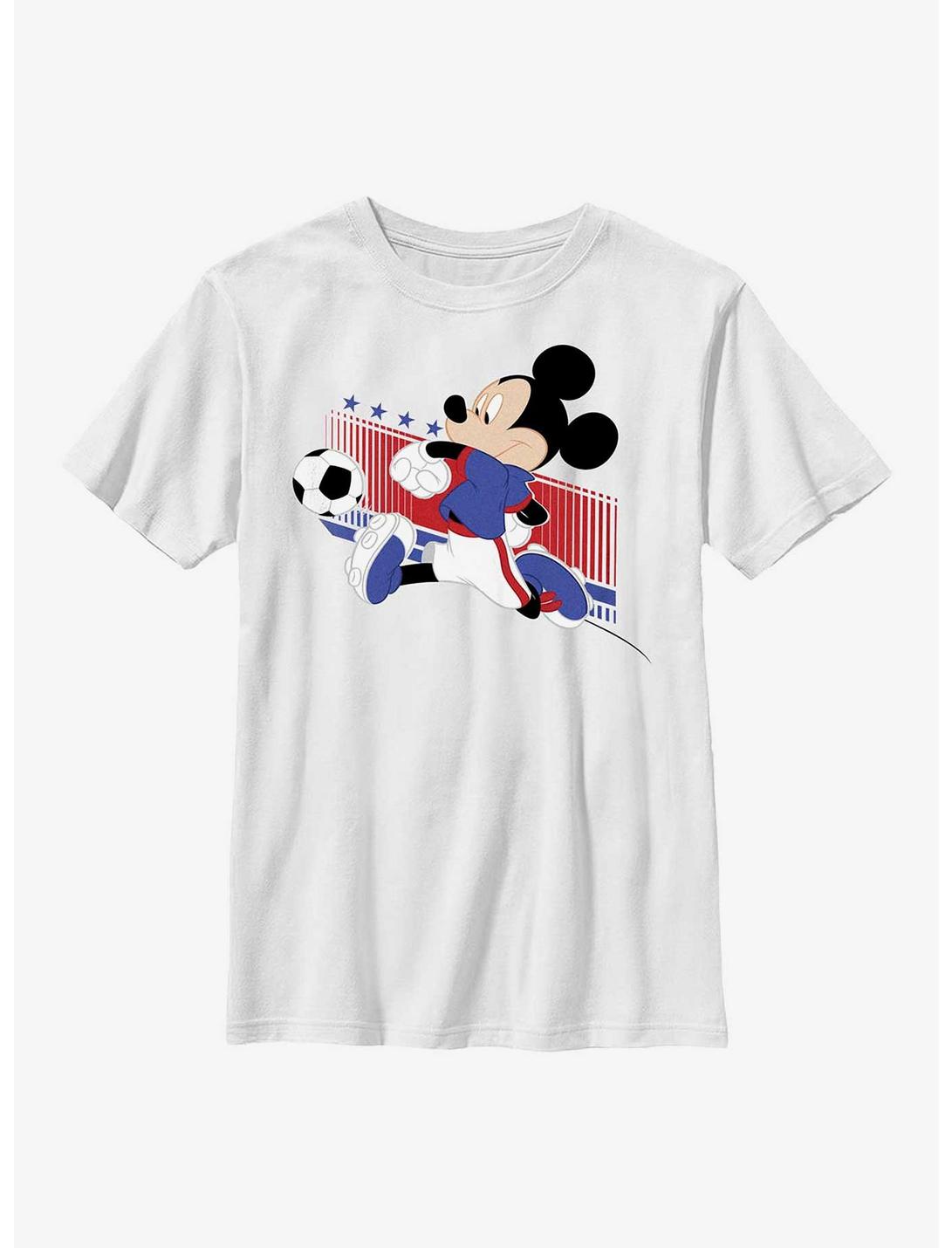 Disney Mickey Mouse Usa Kick Youth T-Shirt, WHITE, hi-res