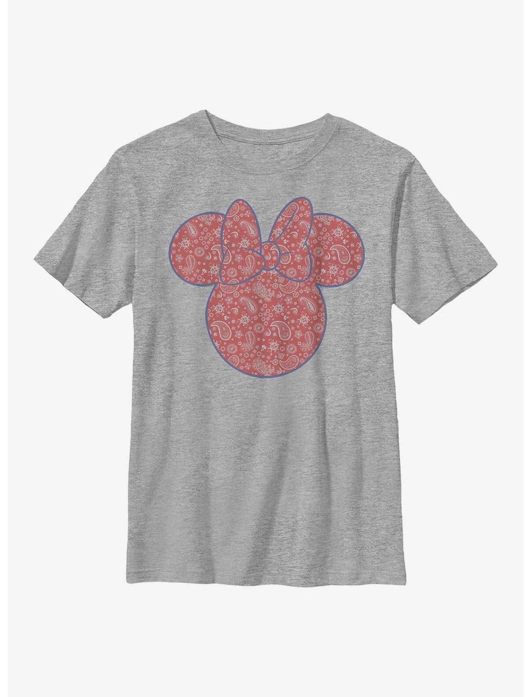 Disney Minnie Mouse Minnie Americana Paisley Youth T-Shirt, ATH HTR, hi-res