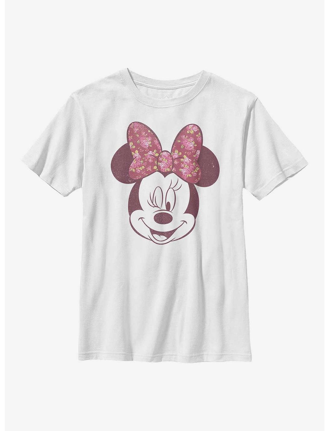 Disney Minnie Mouse Love Rose Youth T-Shirt, WHITE, hi-res
