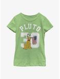 Disney Pluto Collegiate Youth Girls T-Shirt, GRN APPLE, hi-res