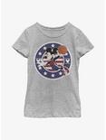 Disney Mickey Mouse B Ball Americana Youth Girls T-Shirt, ATH HTR, hi-res