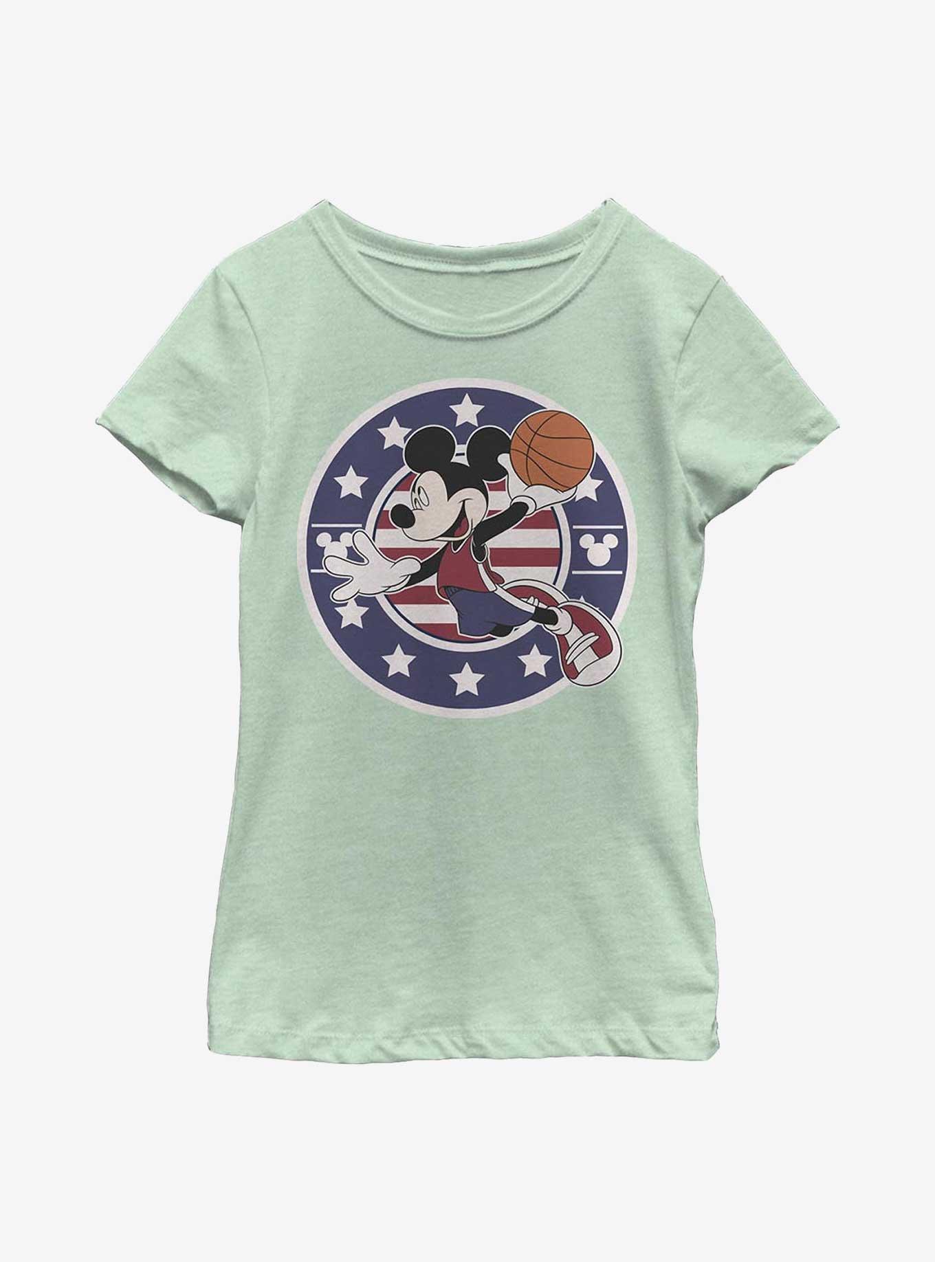 Disney Mickey Mouse B Ball Americana Youth Girls T-Shirt, , hi-res
