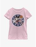 Disney Mickey Mouse B Ball Americana Youth Girls T-Shirt, PINK, hi-res
