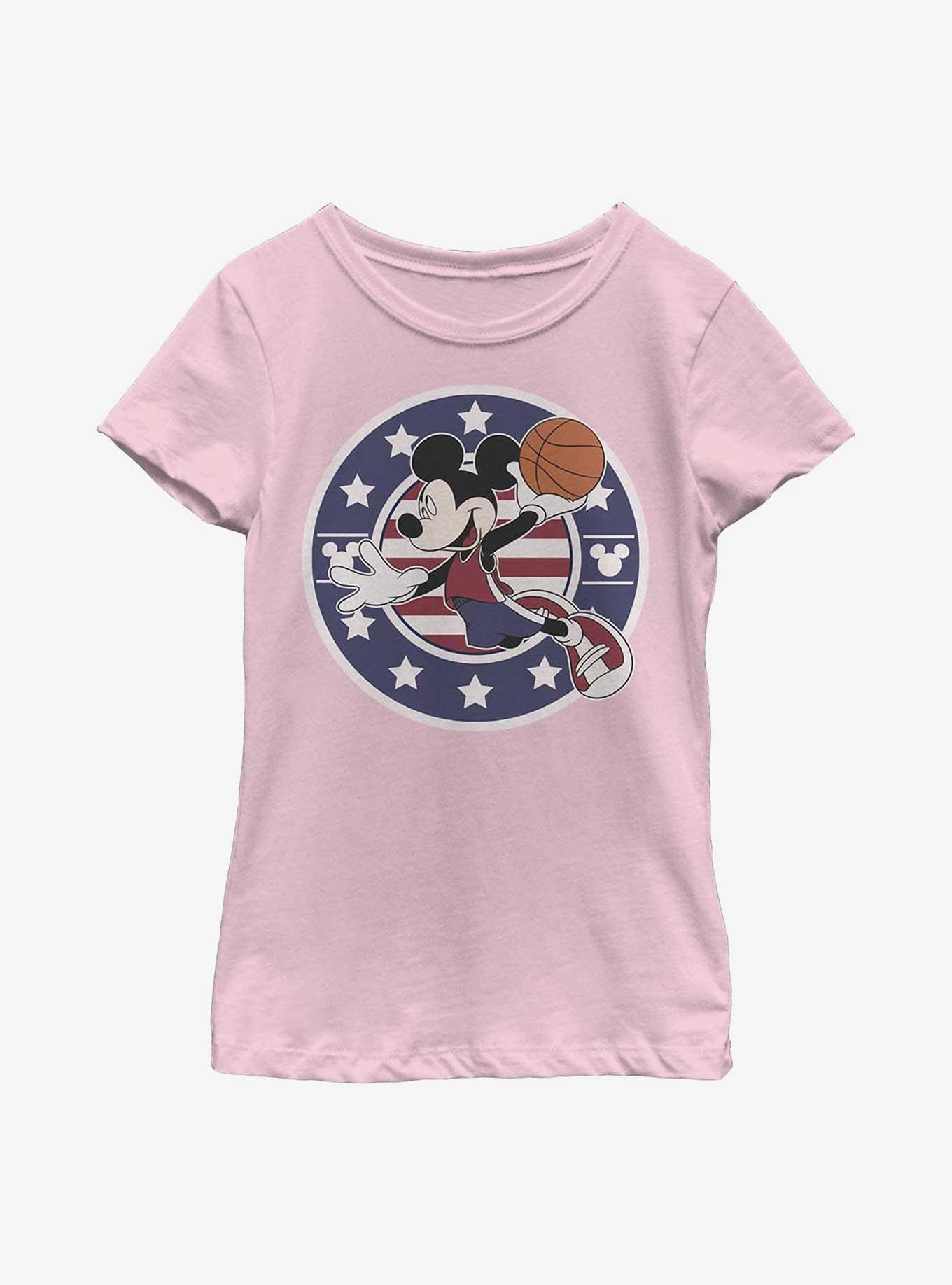 Disney Mickey Mouse B Ball Americana Youth Girls T-Shirt, , hi-res