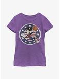 Disney Mickey Mouse B Ball Americana Youth Girls T-Shirt, PURPLE BERRY, hi-res