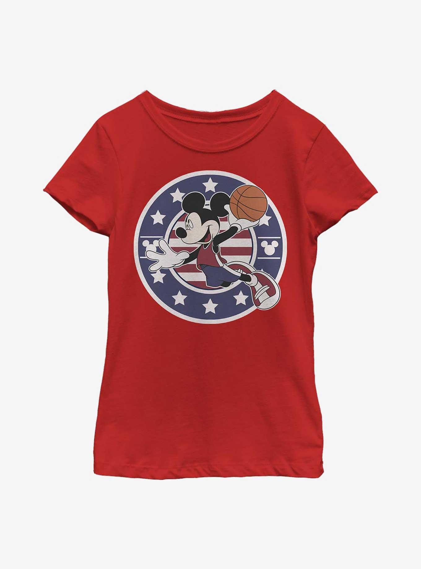 Disney Mickey Mouse B Ball Americana Youth Girls T-Shirt, , hi-res