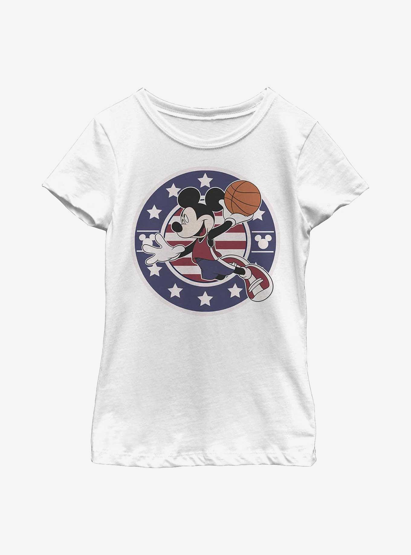 Disney Mickey Mouse B Ball Americana Youth Girls T-Shirt, , hi-res