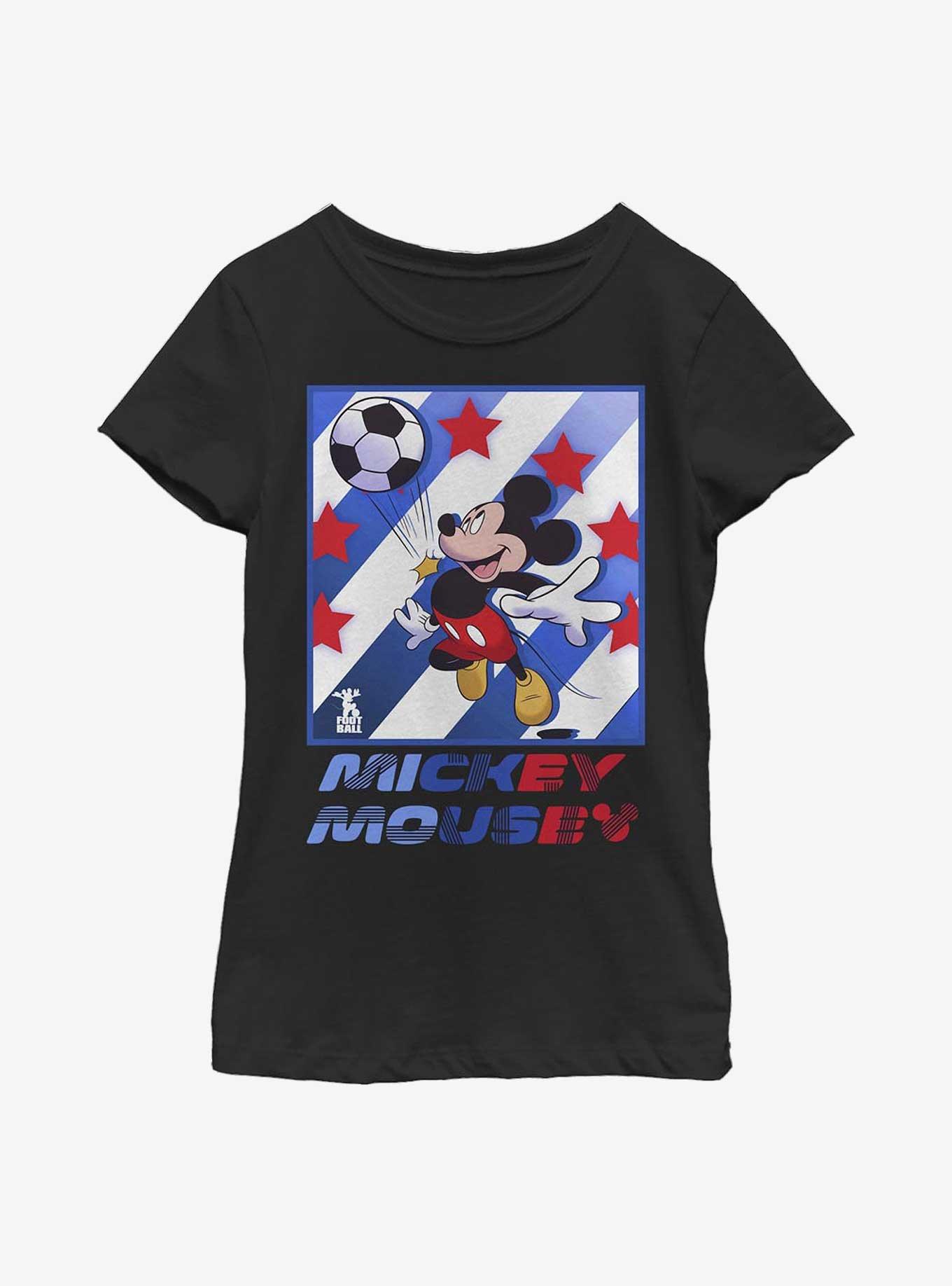Disney Mickey Mouse Mickey Football Star Youth Girls T-Shirt, , hi-res
