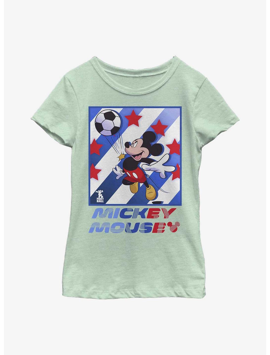 Disney Mickey Mouse Mickey Football Star Youth Girls T-Shirt, MINT, hi-res