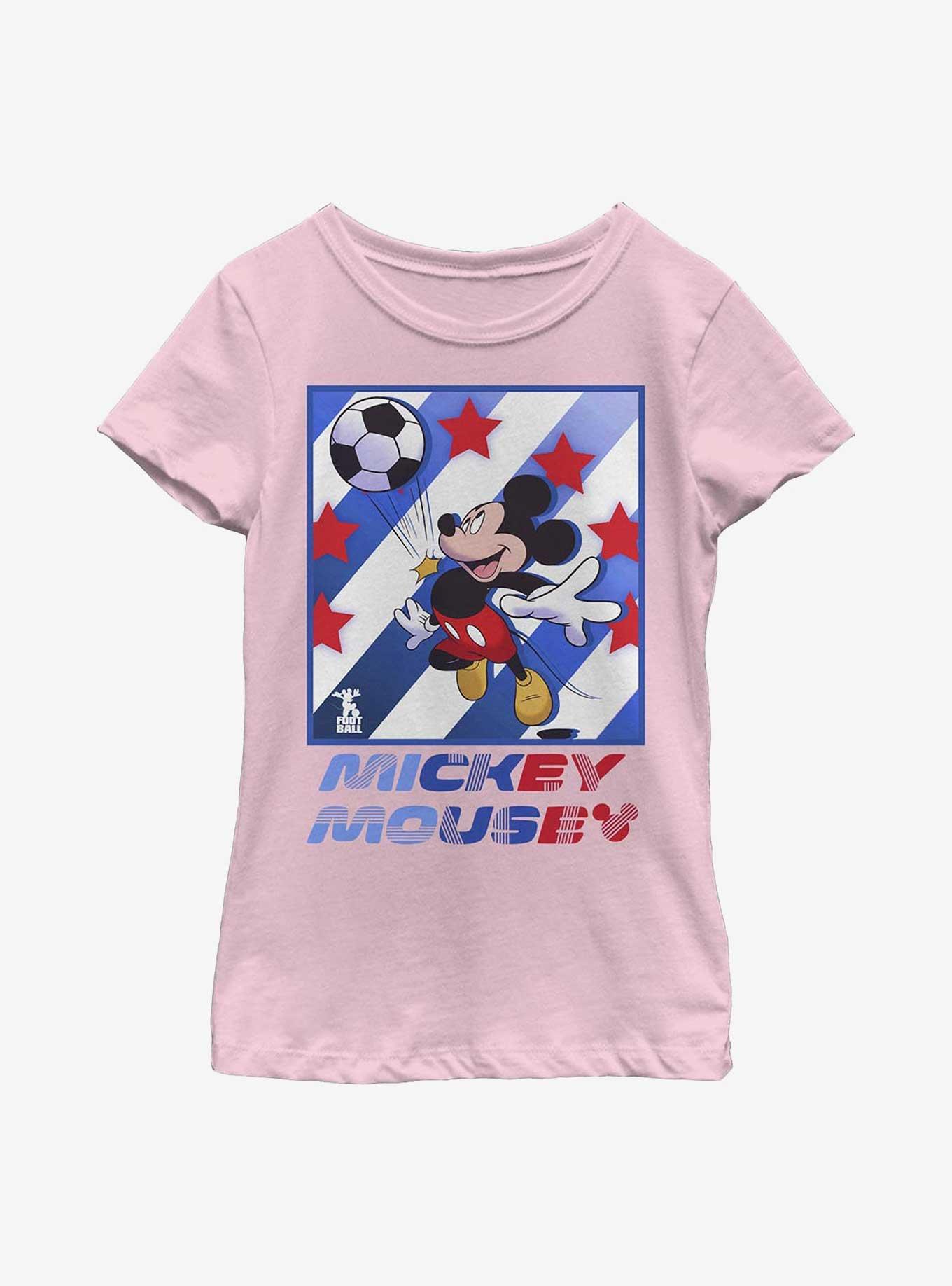 Disney Mickey Mouse Mickey Football Star Youth Girls T-Shirt, , hi-res