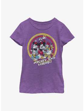 Disney Mickey Mouse Circle Of Friends Chest Youth Girls T-Shirt, , hi-res