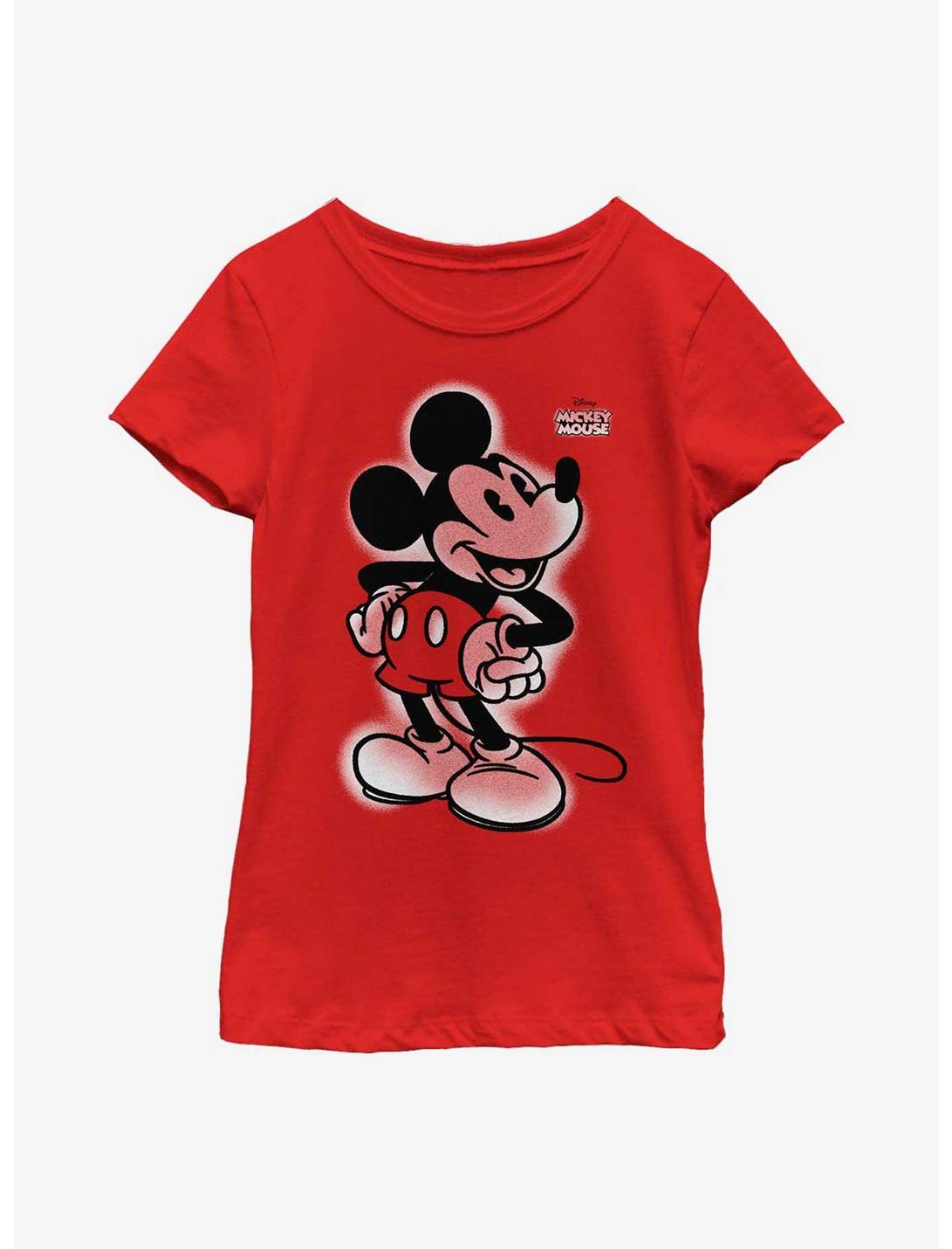 Disney Mickey Mouse Mickey Graffiti Youth Girls T-Shirt, RED, hi-res