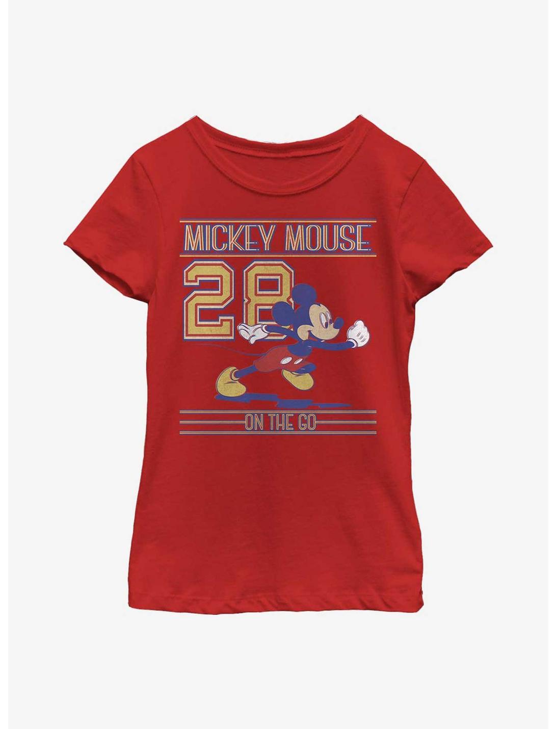 Disney Mickey Mouse Mickey Since 28 Youth Girls T-Shirt, RED, hi-res