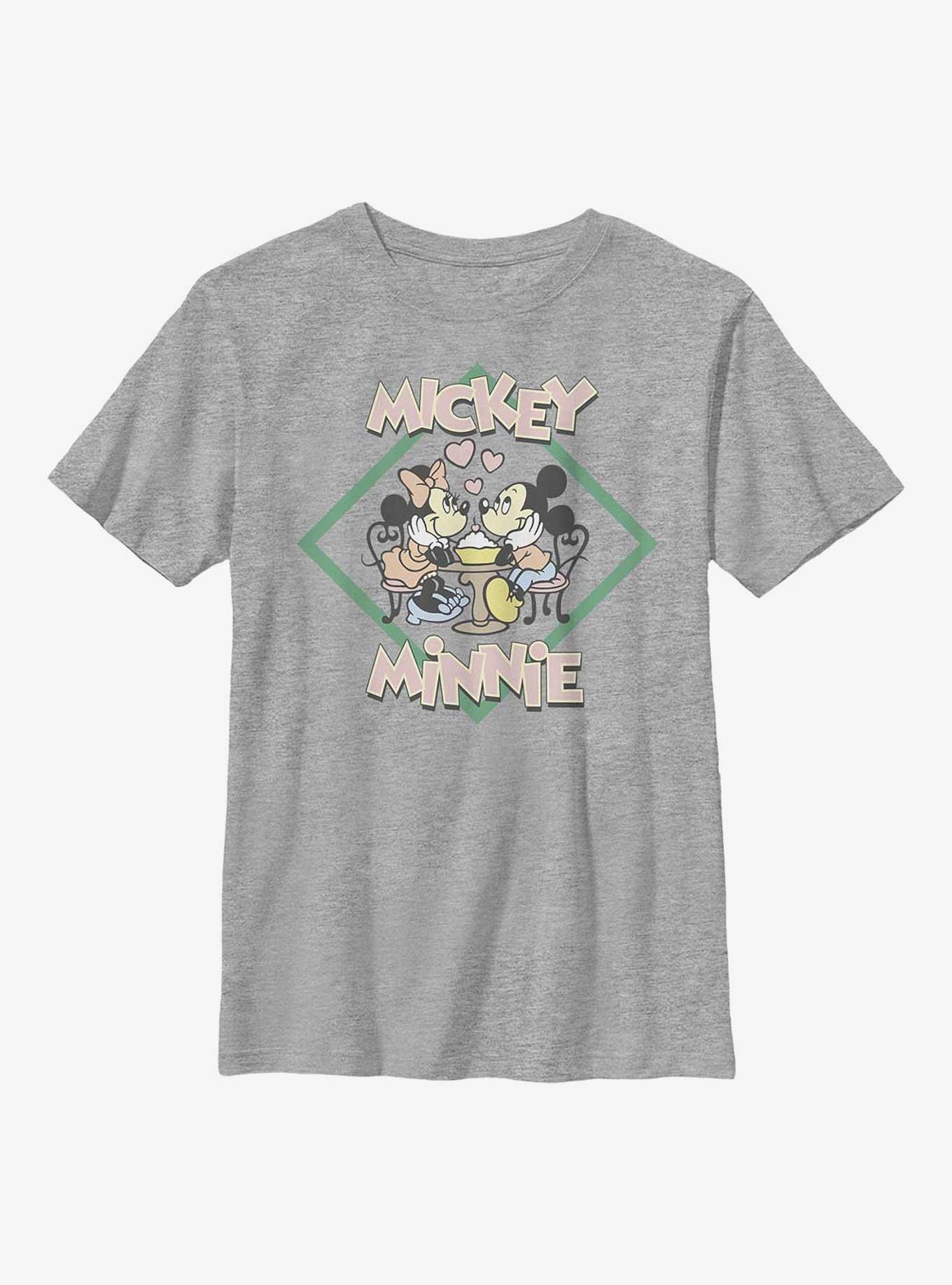 Disney Mickey Mouse Minnie Mickey Youth T-Shirt, ATH HTR, hi-res