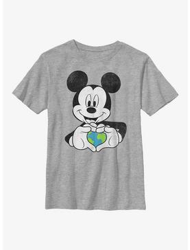 Disney Mickey Mouse Mickey Earth Heart Youth T-Shirt, , hi-res