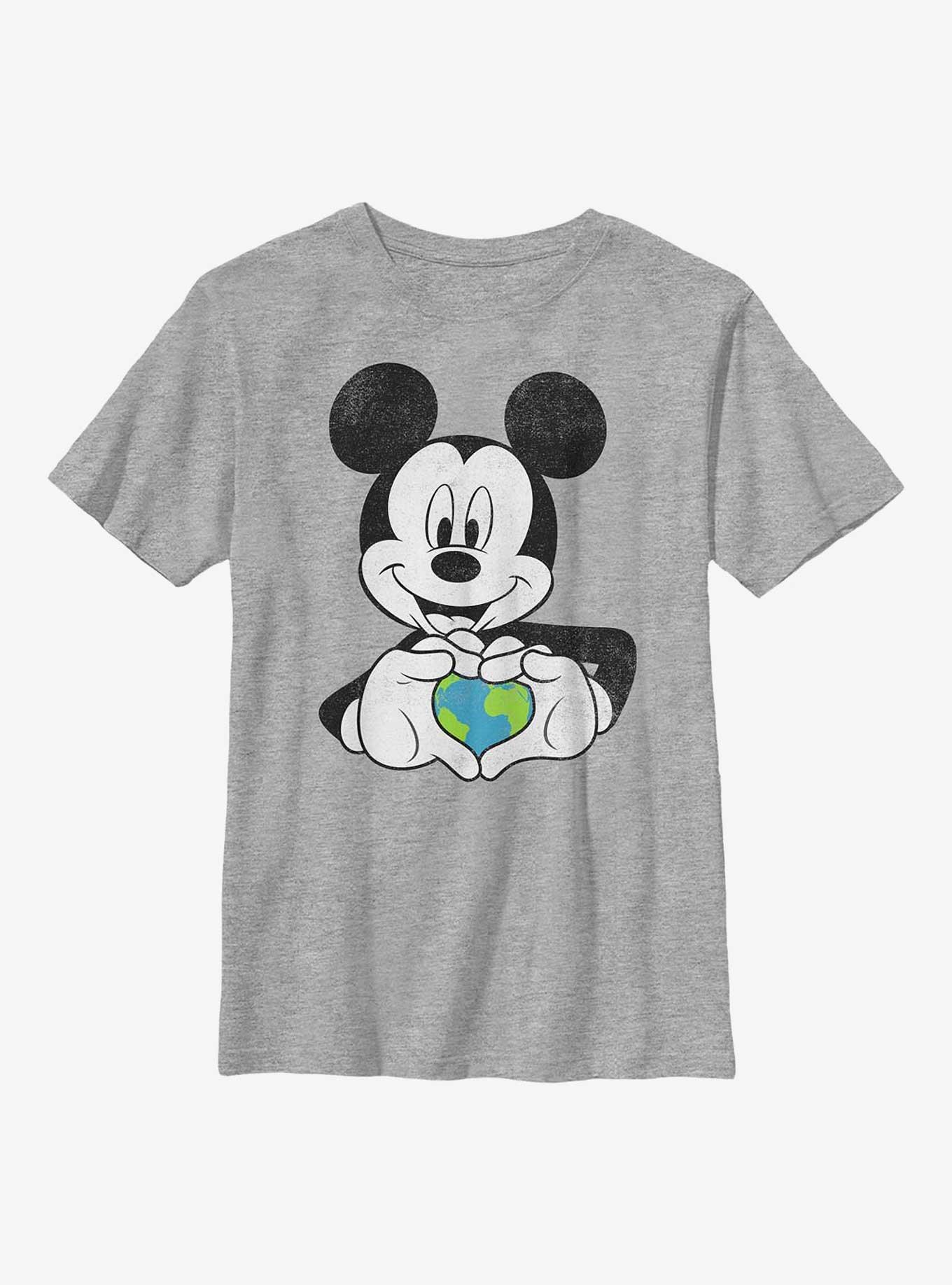 Disney Mickey Mouse Mickey Earth Heart Youth T-Shirt, , hi-res