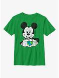 Disney Mickey Mouse Mickey Earth Heart Youth T-Shirt, KELLY, hi-res