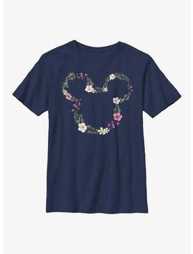 Disney Mickey Mouse Floral Mickey Youth T-Shirt, , hi-res