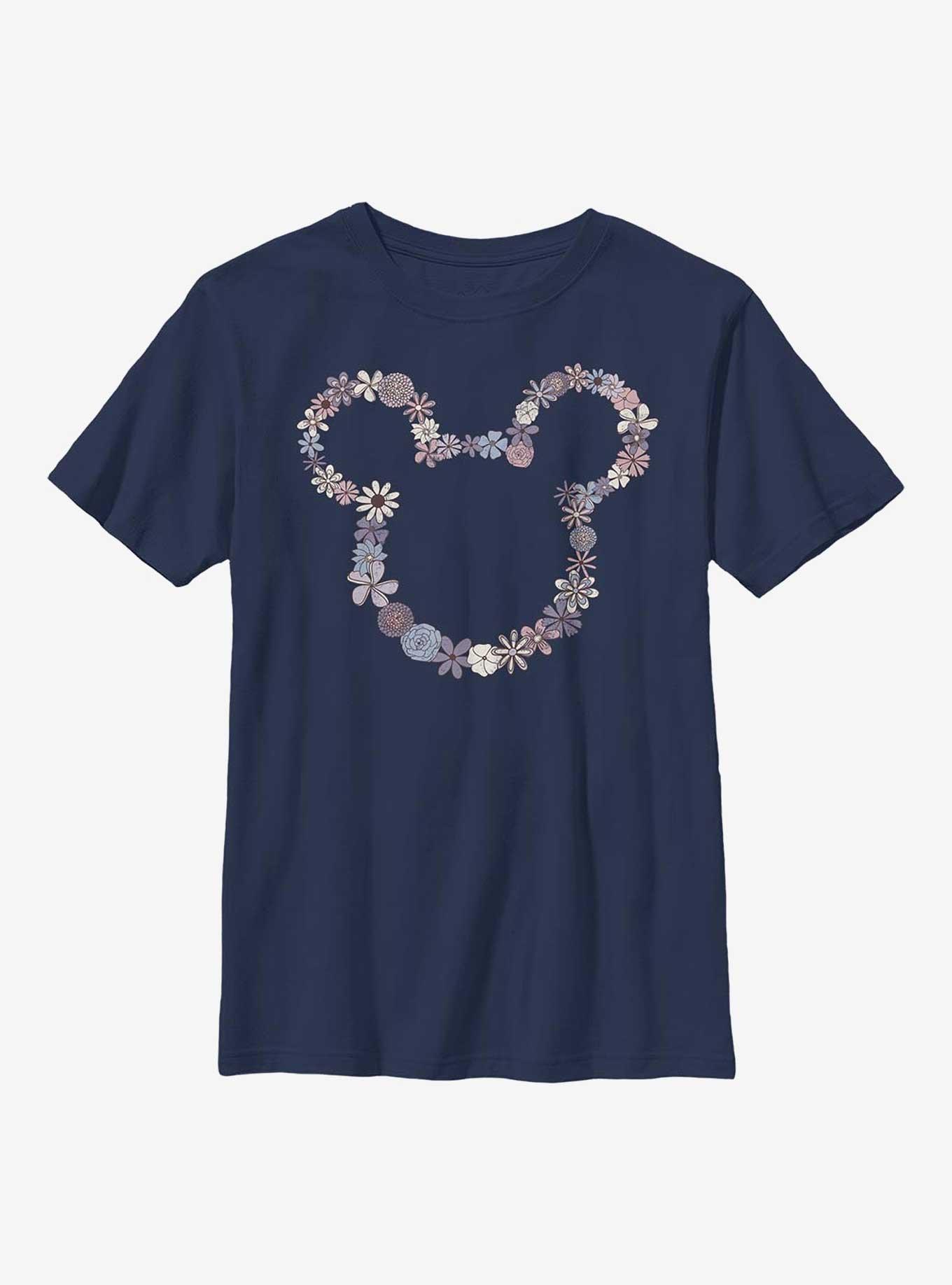 Disney Mickey Mouse Mickey Flowers Youth T-Shirt, , hi-res