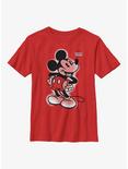 Disney Mickey Mouse Mickey Graffiti Youth T-Shirt, RED, hi-res