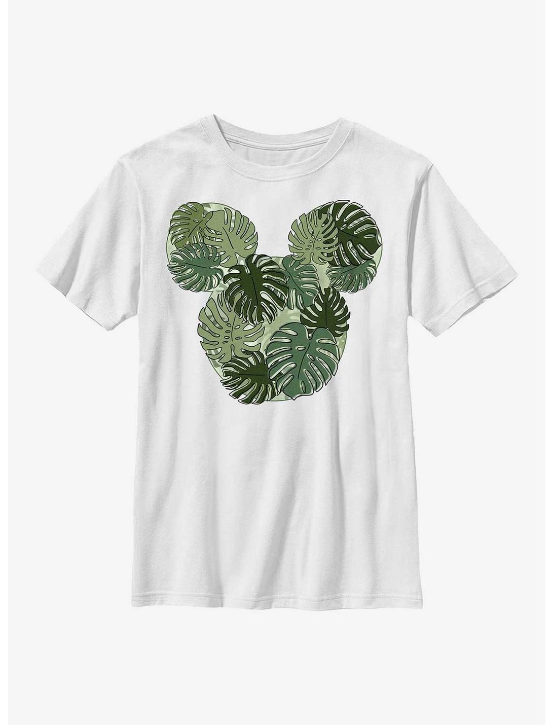 Disney Mickey Mouse Monstera Mickey Youth T-Shirt, WHITE, hi-res