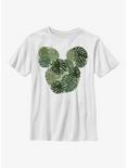 Disney Mickey Mouse Monstera Mickey Youth T-Shirt, WHITE, hi-res