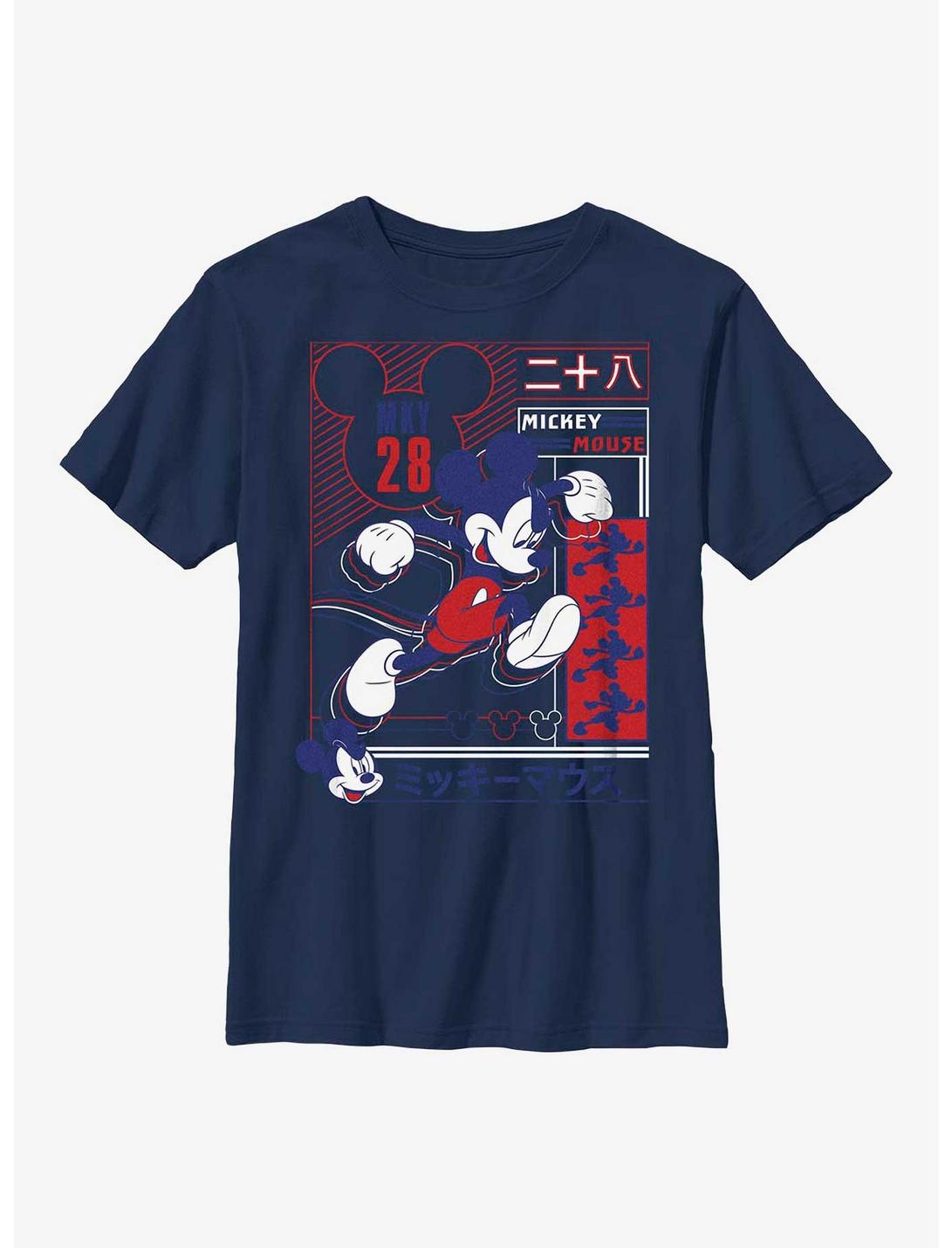 Disney Mickey Mouse Sporty Technical Mickey Youth T-Shirt, NAVY, hi-res