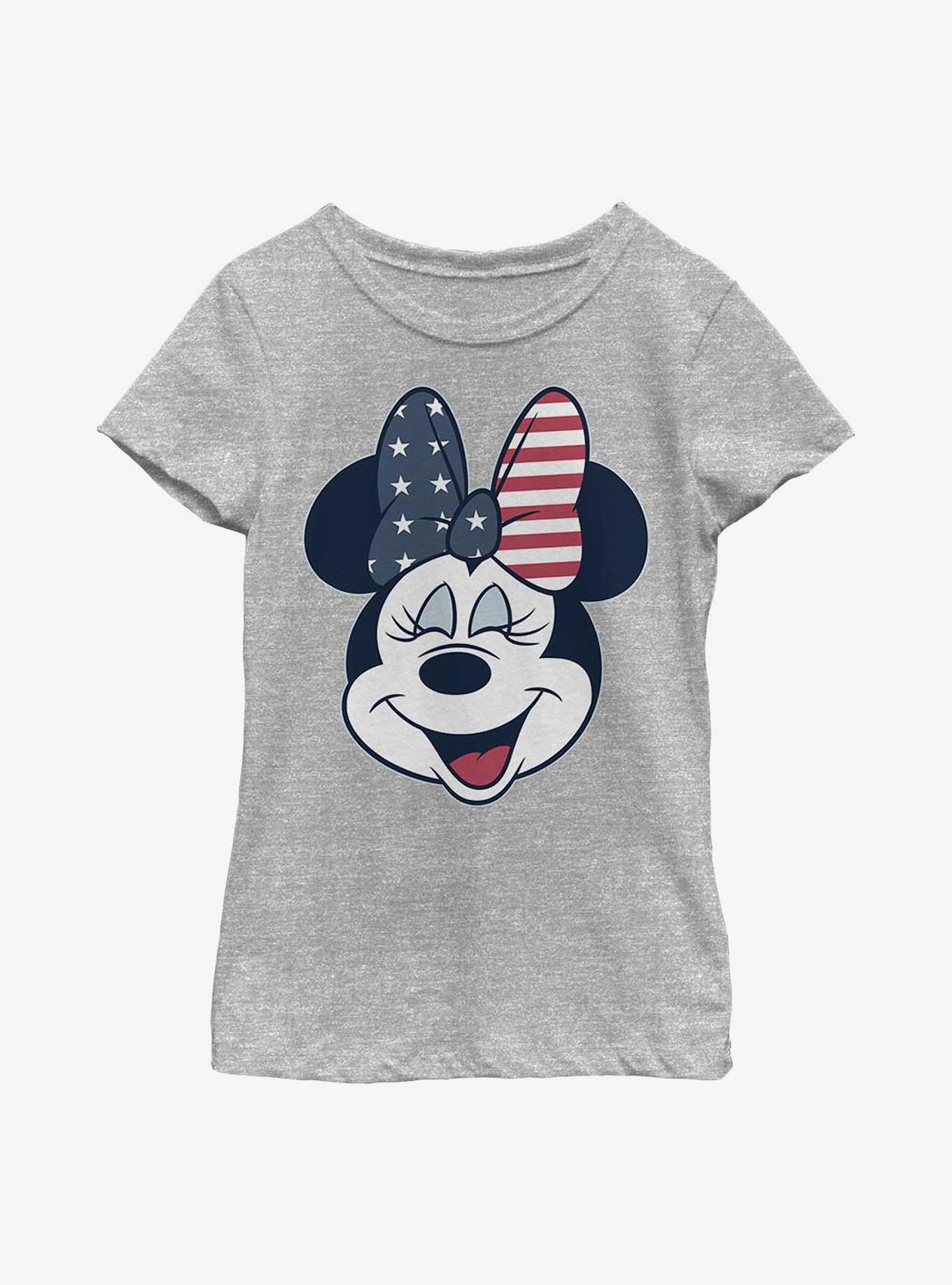 Disney Minnie Mouse American Bow Youth Girls T-Shirt, , hi-res