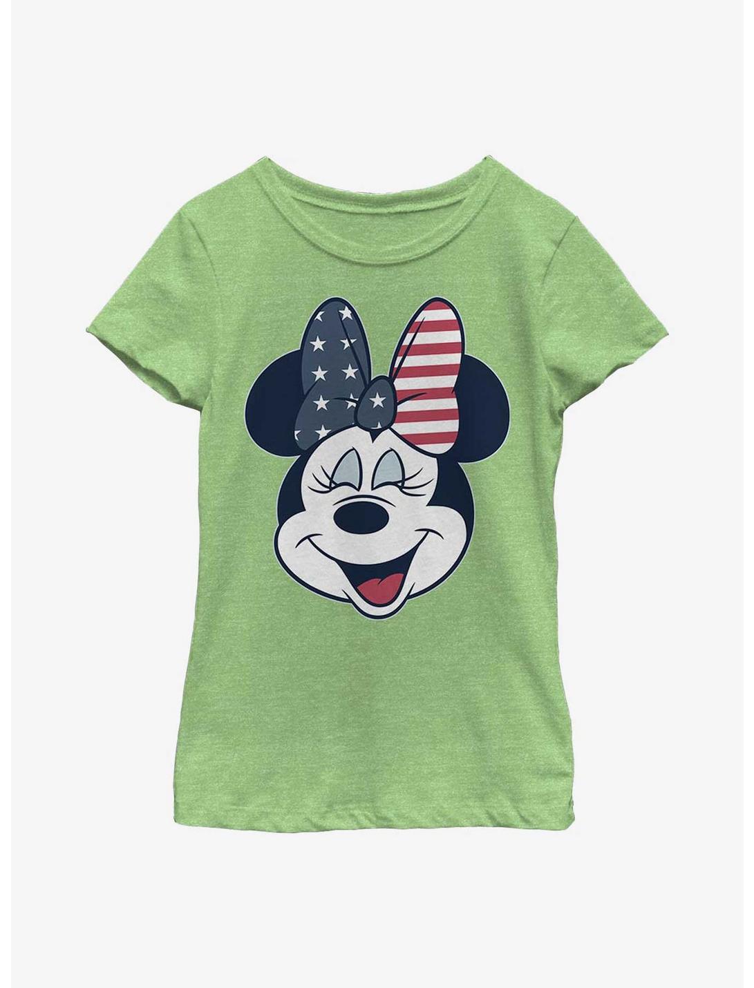 Disney Minnie Mouse American Bow Youth Girls T-Shirt, GRN APPLE, hi-res