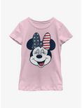Disney Minnie Mouse American Bow Youth Girls T-Shirt, PINK, hi-res